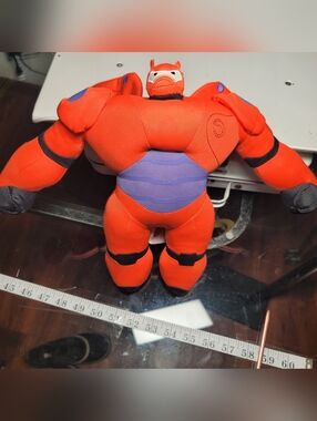 EUC. Disney Exclusive Big Hero 6 Baymax Plush - Red & Purple